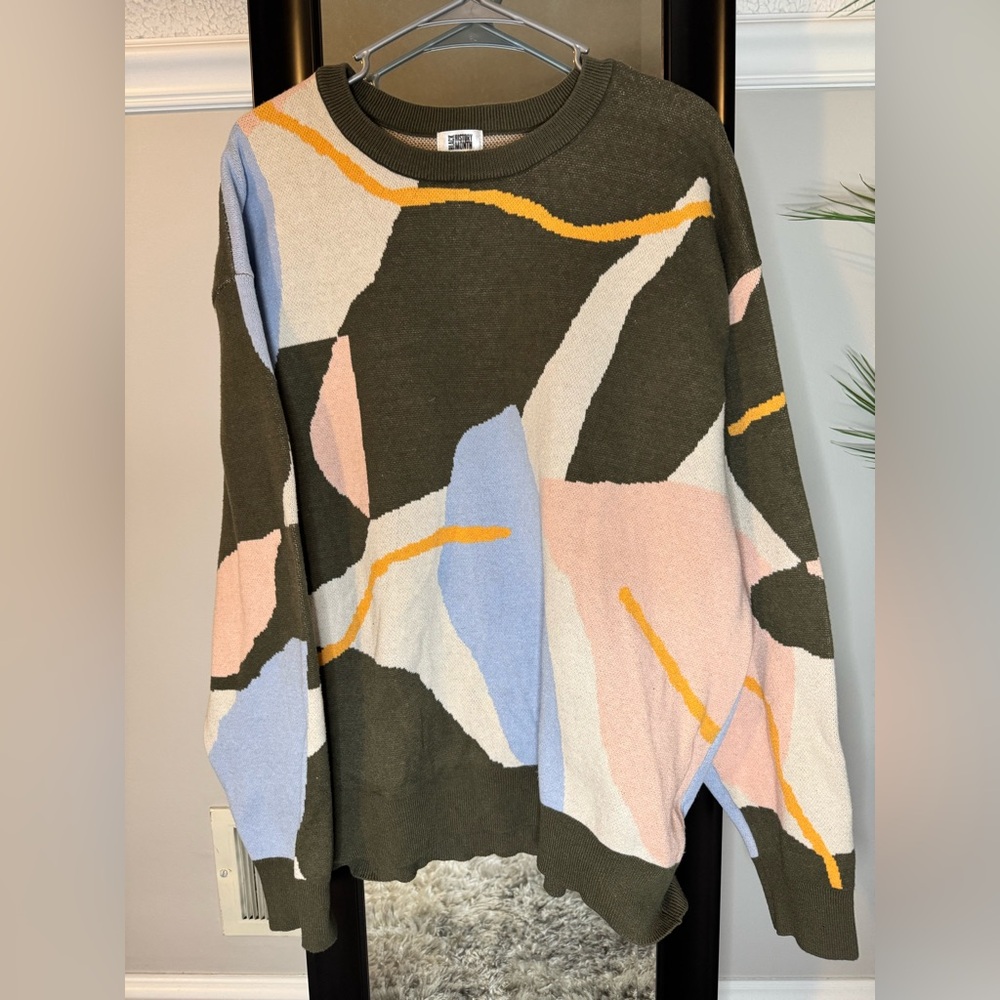 Target Multicolor Abstract Crew Neck Sweater - Picture 2 of 6